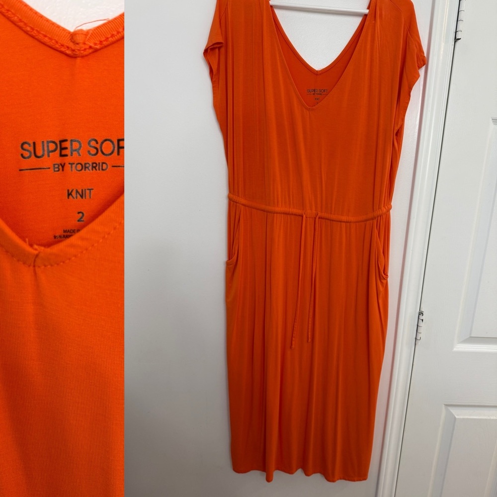 Torrid Bright Orange Knit Dress
